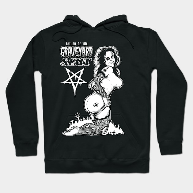 Sexy graveyard Pinup Hoodie by wildsidecomix